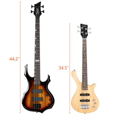 🎸SHORT SCALE "Warstick" Style Electric Bass Guitar +Rosewood Fretboard +Cable!🎸 image 8