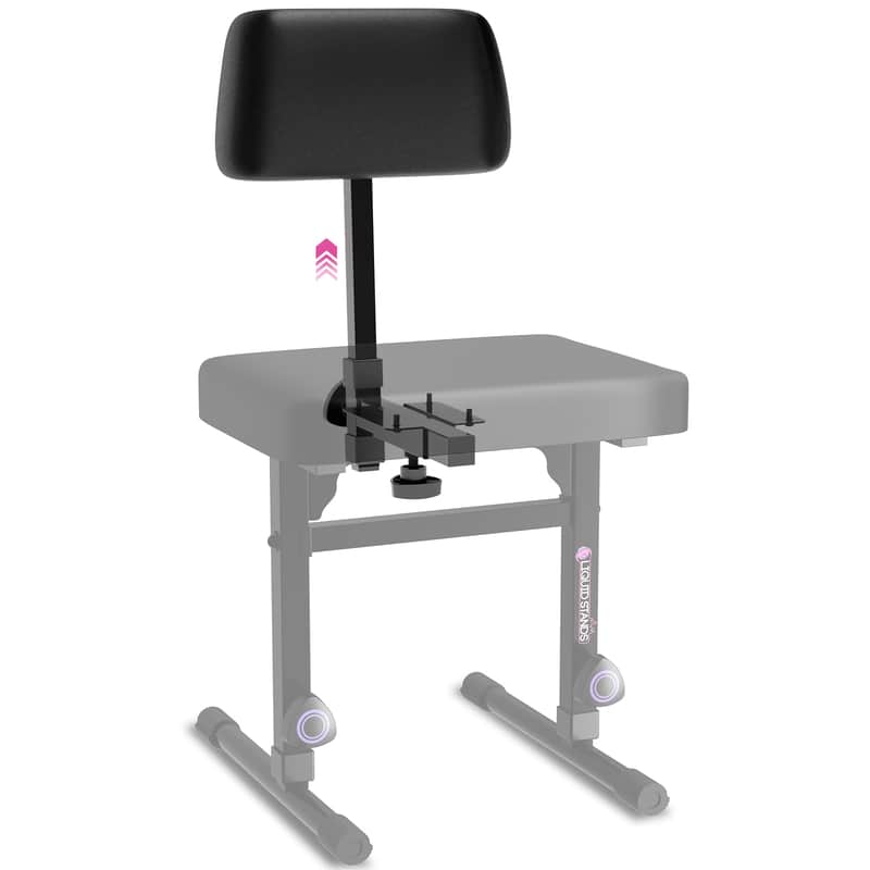 Liquid Stands Adjustable Backrest for Keyboard Bench - Compatible with MS1083 and MS1086 - Music Keyboard Bench Seat Accessory (Backrest Only) image 1