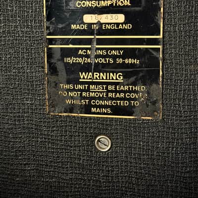 Vox V125 Bass 125-Watt 1x15" Piggyback Bass Amp 1981 - 1983 - Black image 5