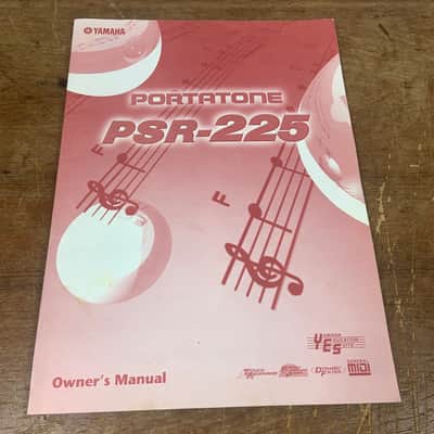 Yamaha Portatone PSR-225 Keyboard Owner's Manual 1998