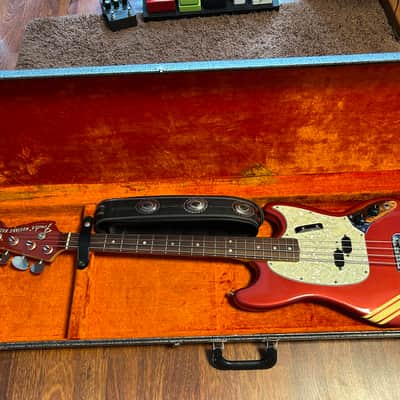 Fender Mustang Bass Competition Red (Matching Headstock) 1969 - Competition Red image 3