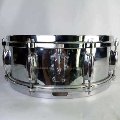 Gretsch COB 4160 Lightning Throw-Off Round Badge Snare Drum Brass+Cast Rims 60s image 7