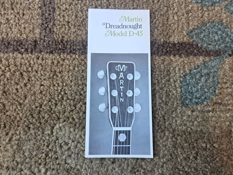 Vintage 1969 Martin D-45 Reintroduction Pamphlet! Rare, Original Case Candy, Paperwork! image 1