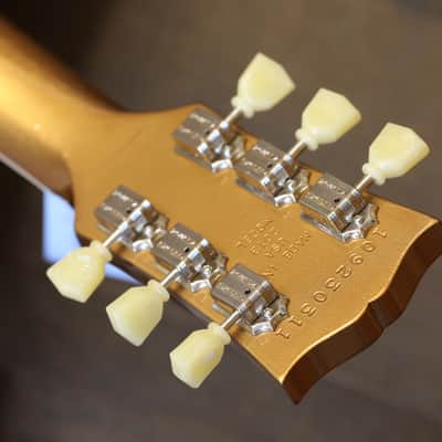 Unplayed! 2013 Gibson 1952 Reissue Les Paul Tribute Electric Guitar Bullion Gold w/ Maple Veneer Headstock + OHSC & Papers image 21