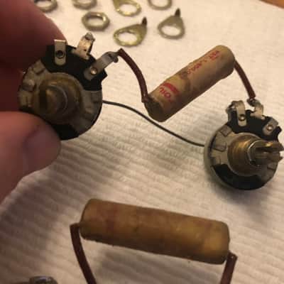 Gibson Vintage 1954 Les Paul Standard wiring harness - pots, caps, switch, jack 1954 image 8
