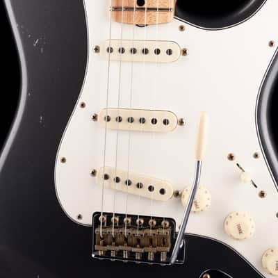Used 2024 Fender Custom Shop 1968 Stratocaster Journeyman Relic Charcoal Frost Metallic with OHSC image 4