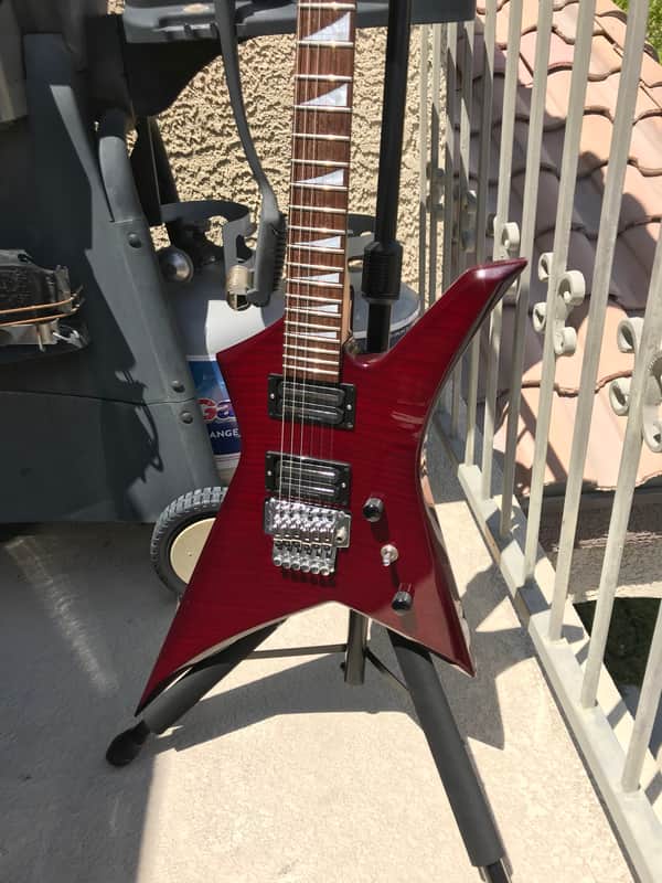 Jackson Stars Kelly Invader 90年代 日本製 MIJ Jackson Kelly Star (KS2) MIJ 2000 Flame Trans Red | Reverb