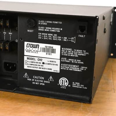 Crown CH2 Contractor Series 2-Channel Power Amplifier CG01ZM7 image 7