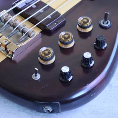 1980 Ibanez Japan MC940 Musician Series Neckthrough Fretless Bass (Dark Stain) image 3