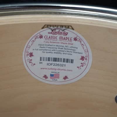 Ludwig USA Classic Maple Series 16x16" Floor Tom w/ Legs - White Marine Pearl image 5
