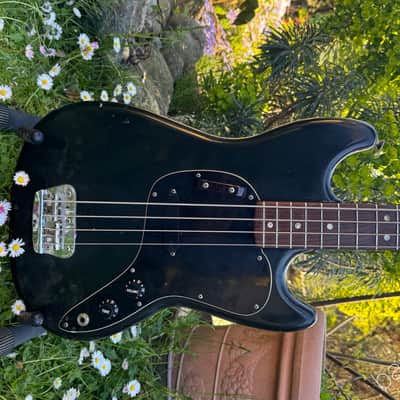 1978 Fender Musicmaster Bass - Black - Light Weight - OHSC image 1