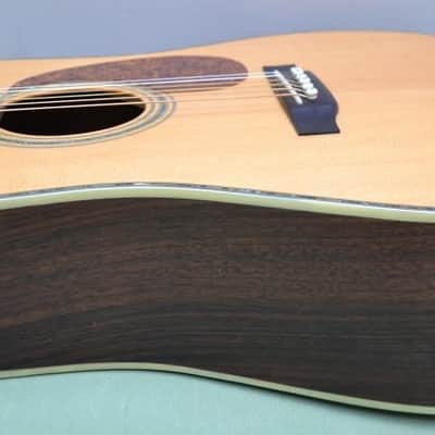 Recording King RD-227 All Solid Dreadnought Guitar with Abalone Torch Headstock & Abalone Purfling image 7