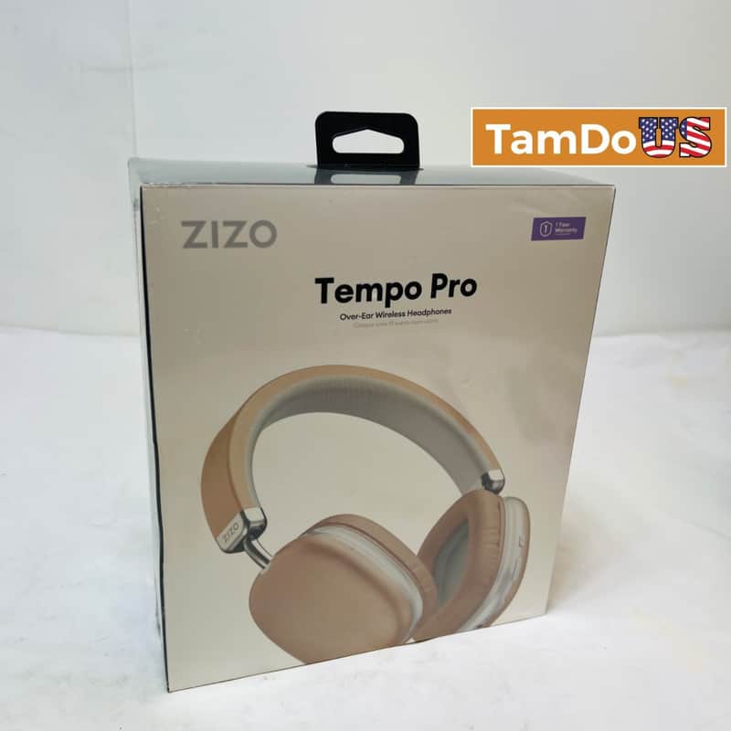 ZIZO Tempo Pro Over-Ear Wireless Bluetooth Headphones 40mm Drivers Rose Gold image 1