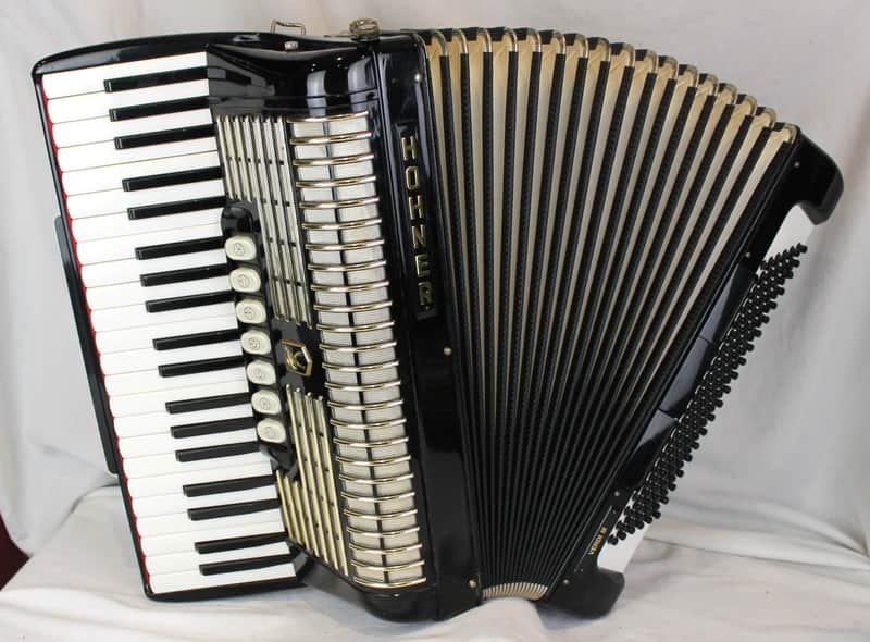 7034 - Black Gold Hohner Verdi III Piano Accordion LMM 41 120 image 1