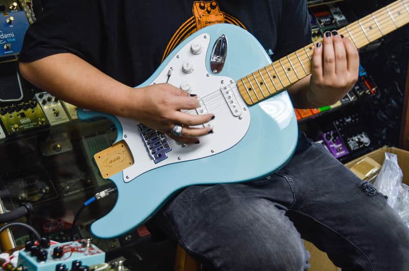 Dewey Decibel FlipOut Guitar Blue | Reverb