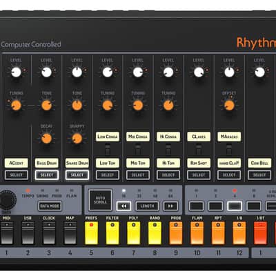 Behringer Rhythm Designer RD-8 Mk2 Analog Drum Machine  Bundle with Gator GK-2110 Micro Keyboard Gig Bag image 3