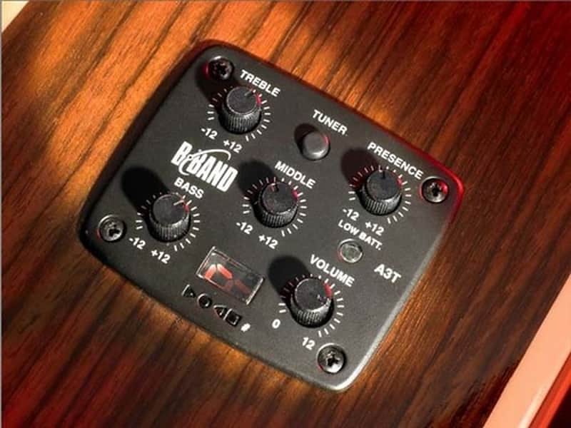 B-Band A3T-22R Side-mount Guitar Preamp/EQ w/Tuner, Narrow UST Pickup image 1