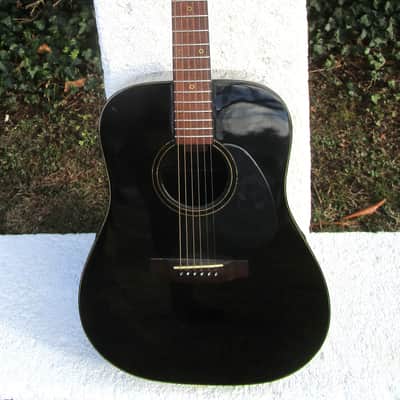 Daion The Year Series 79B Dreadnought Guitar 1979, Japan, Black, Case image 2