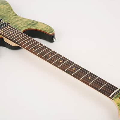 Swing Modern K Emerald Green Quilted Maple Top Mahogany Matching Headstock Strat image 7