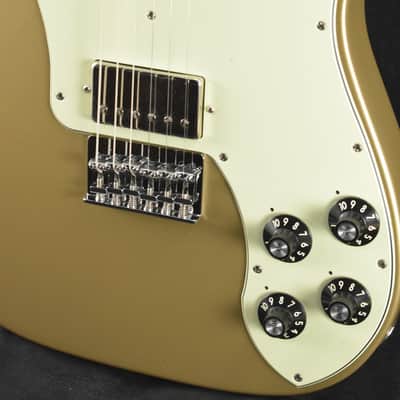 Mint Fender Chris Shiflett Telecaster Deluxe Shoreline Gold image 3