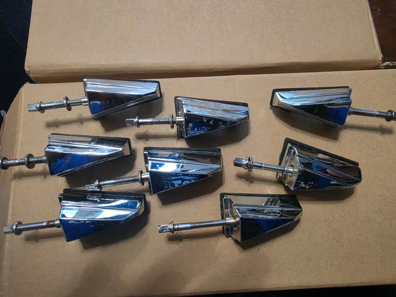 8 Rare Vintage Tama Granstar - Granstar Custom - Crestar Sharktooth Lugs for Toms or Floor Toms image 1