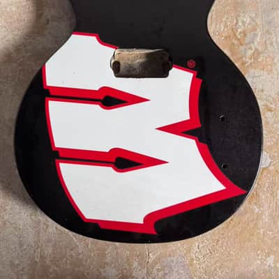 Black W Guitar Basswood Body Single Cut image 1
