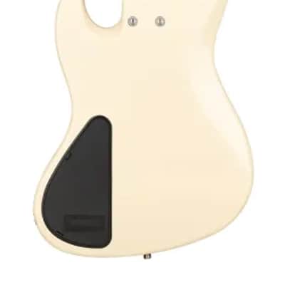 Sadowsky MetroExpress 21-Fret Vintage J/J Bass, Morado Fingerboard, Fretless With Lines, 5-String - Solid Olympic White High Polish image 3