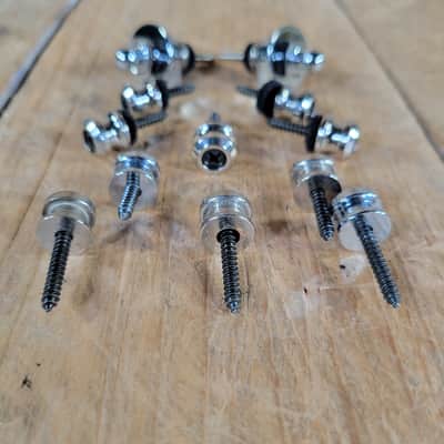 Schaller Straplocks With 5 Extra Sets of Strap Buttons - Chrome image 3