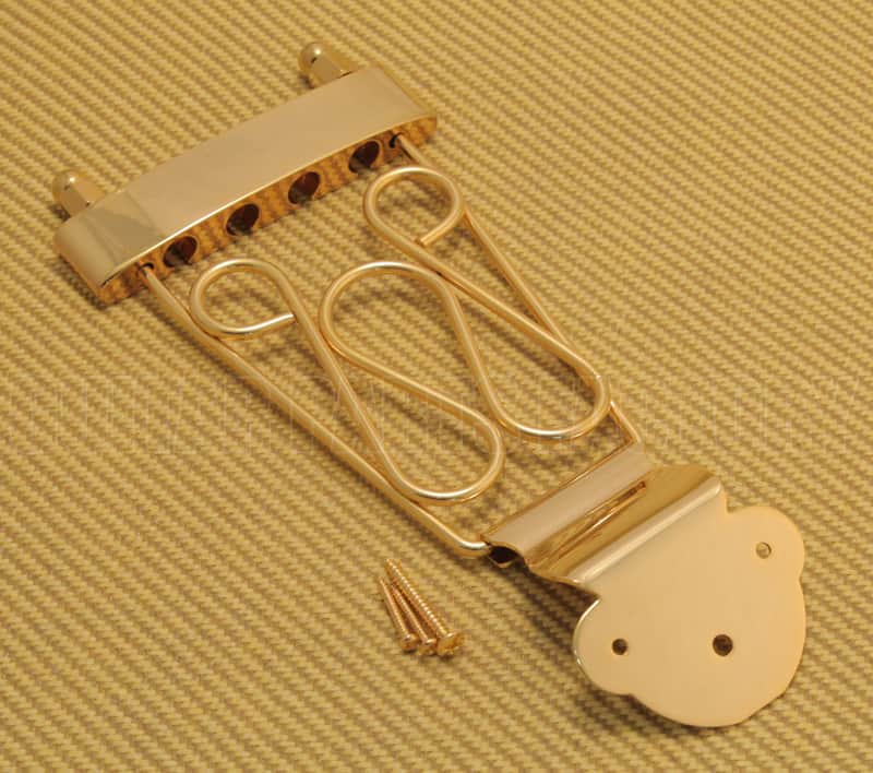 BTP-LDT-G Gold Long Deluxe Bass 4-String Trapeze Tailpiece image 1