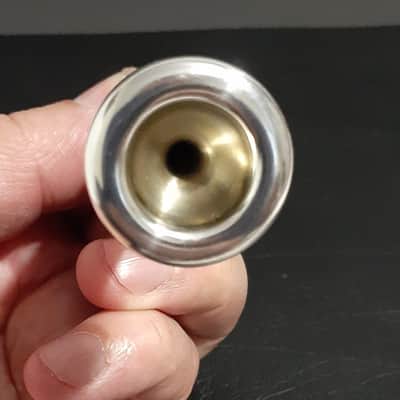C.G. Conn Rare Vintage Conn Constellation 7C-W Trumpet Mouthpiece w/ Electronic Pick-up Silver plate image 4