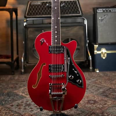 Duesenberg Starplayer TV Semi-Hollow Electric Guitar - Red Sparkle with Hardshell Case - Demo image 2