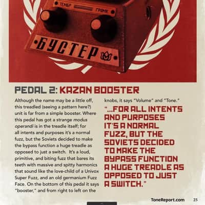 1970s Kazan BOOSTER: Germanium Fuzz - Extra RARE soviet guitar pedal, Made in USSR image 3