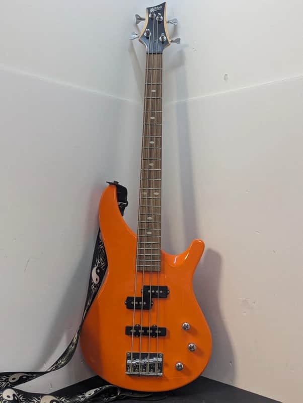 Mitchell MB100OR Short-Scale Solidbody Electric Guitar - Orange image 1
