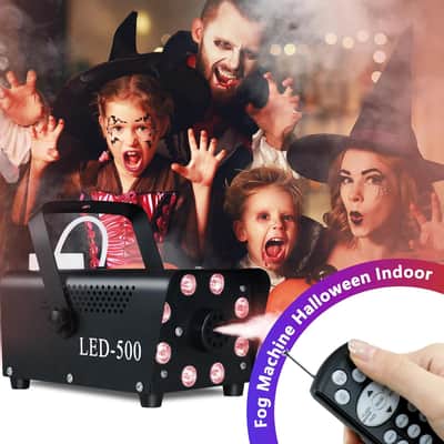 Fog Machine Smoke Halloween Party: Outdoor 13 Colorful 8 Led Lights - 500W 2000Cfm Fog With Wireless Remote Control… image 2