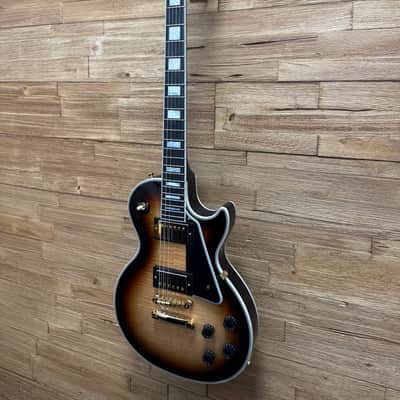 Epiphone "Inspired by Gibson Custom" Les Paul Custom Guitar- Sedona Burst - Flame Top w/Hard Case- New! image 4