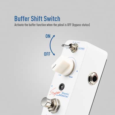 SONICAKE Clean Boost Pedal with Buffer and +12dB Gain, Mini Pure Boost Guitar Bass Effects Pedal - Sonic Super Master(Shipping from Local US,EU,UK warehouse) image 6