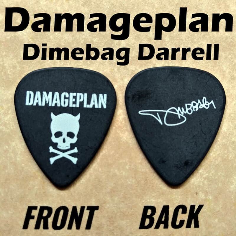 DAMAGEPLAN DIMEBAG DARRELL ABBOTT PANTERA SIGNATURE GUITAR PICK INSANELY RARE LIMITED EDITION GUITAR CASE CANDY GUITARS FREE SHIPPING! image 1