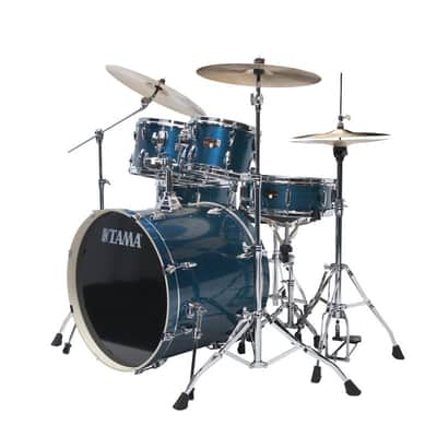 Tama IP62H6W-HLB Imperialstar Drum Set 6 pcs - Hairline Blue/Chrome HW + MEINL Cymbals HCS Cymbal Kit/Stage Master Doubl image 4