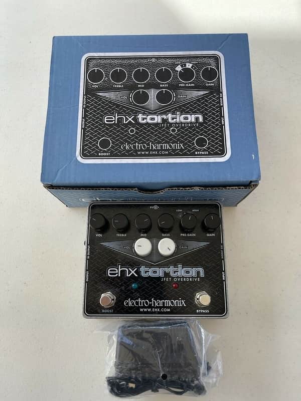 Electro Harmonix EHXtortion JFET Overdrive EHX Tortion Guitar Effect Pedal + Box image 1