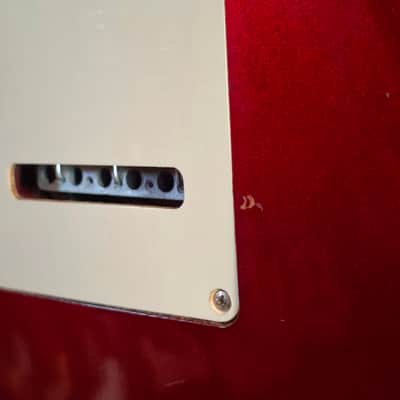 Chery Strat-Style Electric Guitar – 1990s Korea – Metallic Red image 11