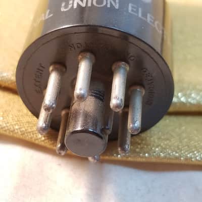 NU National Union balanced 6SN7GT tNOS AT1000 TESTED Vacuum Tube greyglass black glass dual triode 1950-1952 image 5