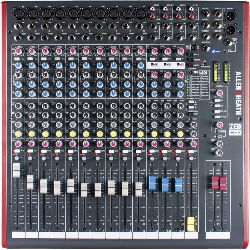 Allen and Heath ZED16FX USB Mixer with FX, 16-Channel image 1