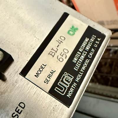 Urei BL-40 modulimiter 1970’s - Silverface original vintage USA LA-3A 1176 compressor limiter image 7