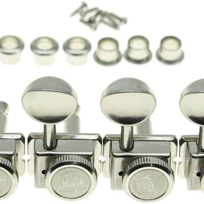 6 Inline Guitar Vintage Style Locking Tuners Guitar Tuning Keys Guitar Lock Machine Heads for Strat Tele Nickel image 1