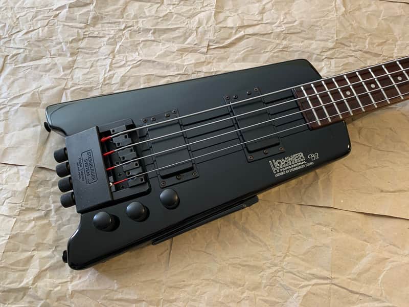 HOHNER B2 ヘッドレスベース Steinbergerライセンス Hohner B2 Headless Bass Steinberger Licensed 1986 Black VGC with
