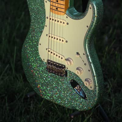 Fender - RLR Partscaster Stratocaster -  Aged Irish Mist Halo-Flake Sparkle  - Robert Cray Pickups image 1