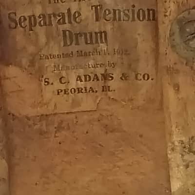 S.C. Adams The Thomas Separate Tension Snare Drum Peoria IL 1912 image 2
