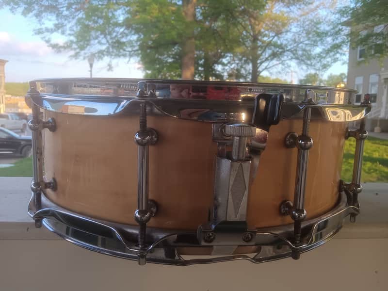 14x5.5" Ludwig Maple snare drum - Natural image 1