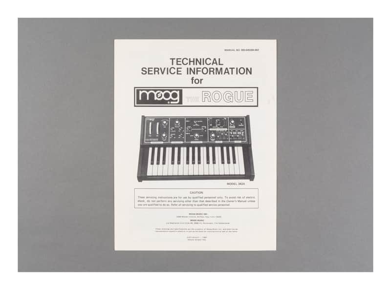 Moog The Rogue Technical Service Information Guide