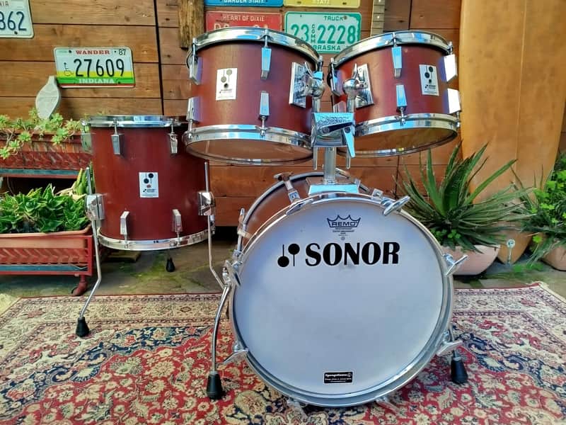 SONOR Phonic Jazz Set 1980s, Red Mahogany. image 1